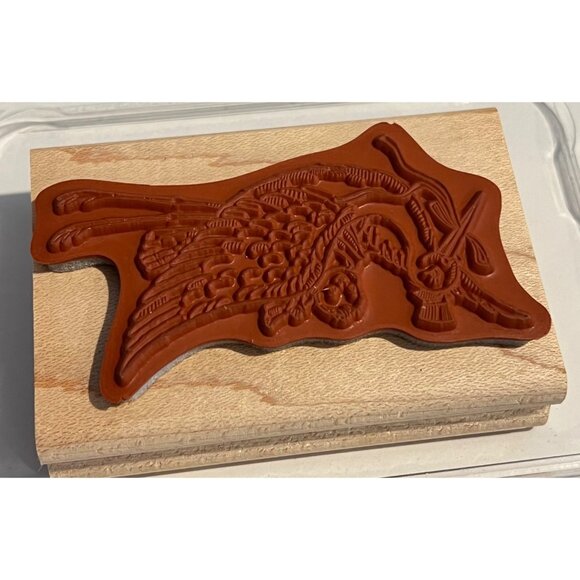 Stampin Up! "Bringing Baby" Wood-Mounted Rubber Stamp For Crafting - Picture 3 of 3